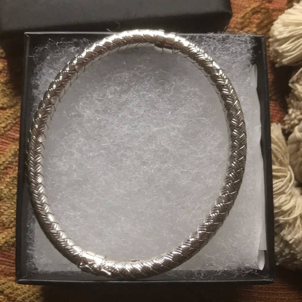 Sterling Silver Braided Bangle - image 2